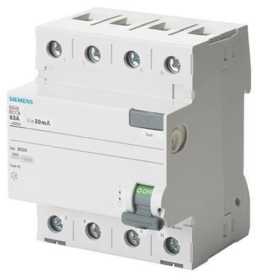 SIEMENS - Kaçak Akım Koruma 3x100A 300MA Sigorta (Yangın Koruma) 5SM3648-0