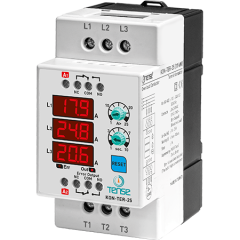 TENSE - KON-TER-25 3x3 Hane LED Display Ekranlı Dijital Kontaktör ve Termik Rölesi