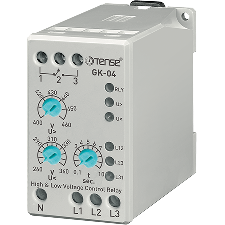 TENSE - GKM-11 Analog Ayarlı Aşırı ve Düşük Monofaze Gerilim Kontrol Rölesi