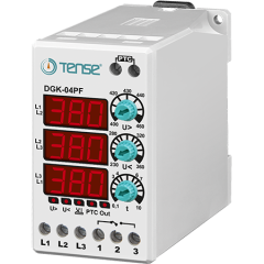 TENSE - DGK-04PF Dijital Ayarlı Aşırı Trifaze Gerilim Kontrol Rölesi