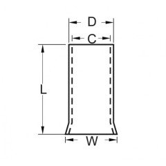 ŞAFAK - 0.50 mm KYS-0,50 İzolesiz Kablo Yüksüğü 1000 Adet