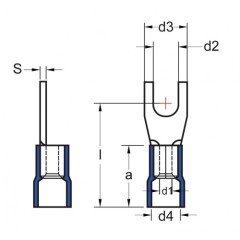 ŞAFAK - CK-6006SPVC 4,00-6,00 mm M6 Yuvarlak İzoleli Kablo Ucu 100 Adet