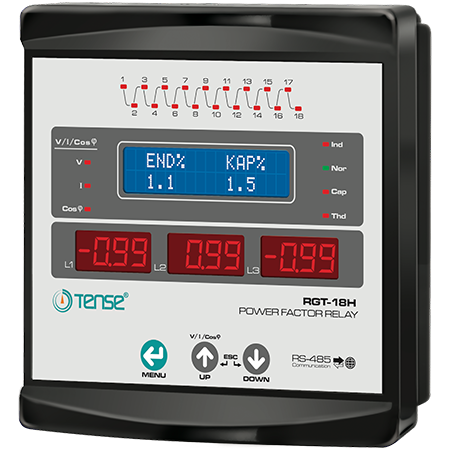 TENSE - Reaktif Güç Kontrol Rölesi RGT-18H