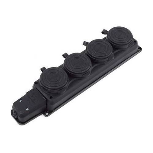 BEMİS - Kauçuk Monofaze 4lü Grup Priz 1x16A 220V