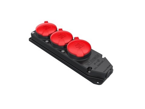 BEMİS - Trifaze Kauçuk 3lü Grup Priz 3x25A IP55