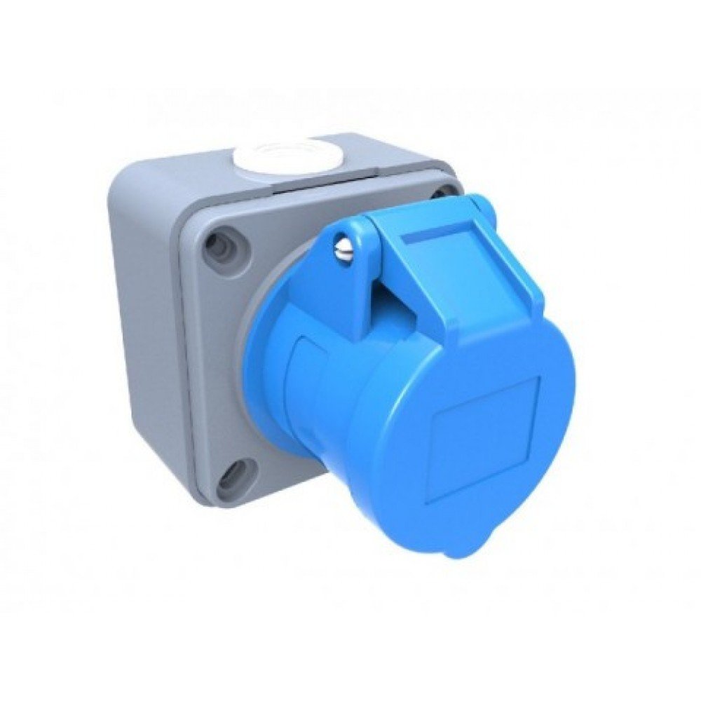 BEMİS - Cee Norm Düz Duvar Prizi 3x16A 220V 2P+E IP44
