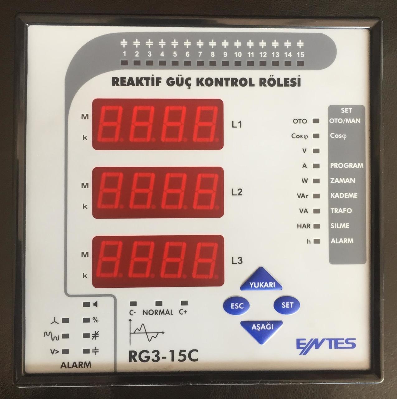 ENTES - Reaktif Güç Kontrol Rölesi RG3-15CS